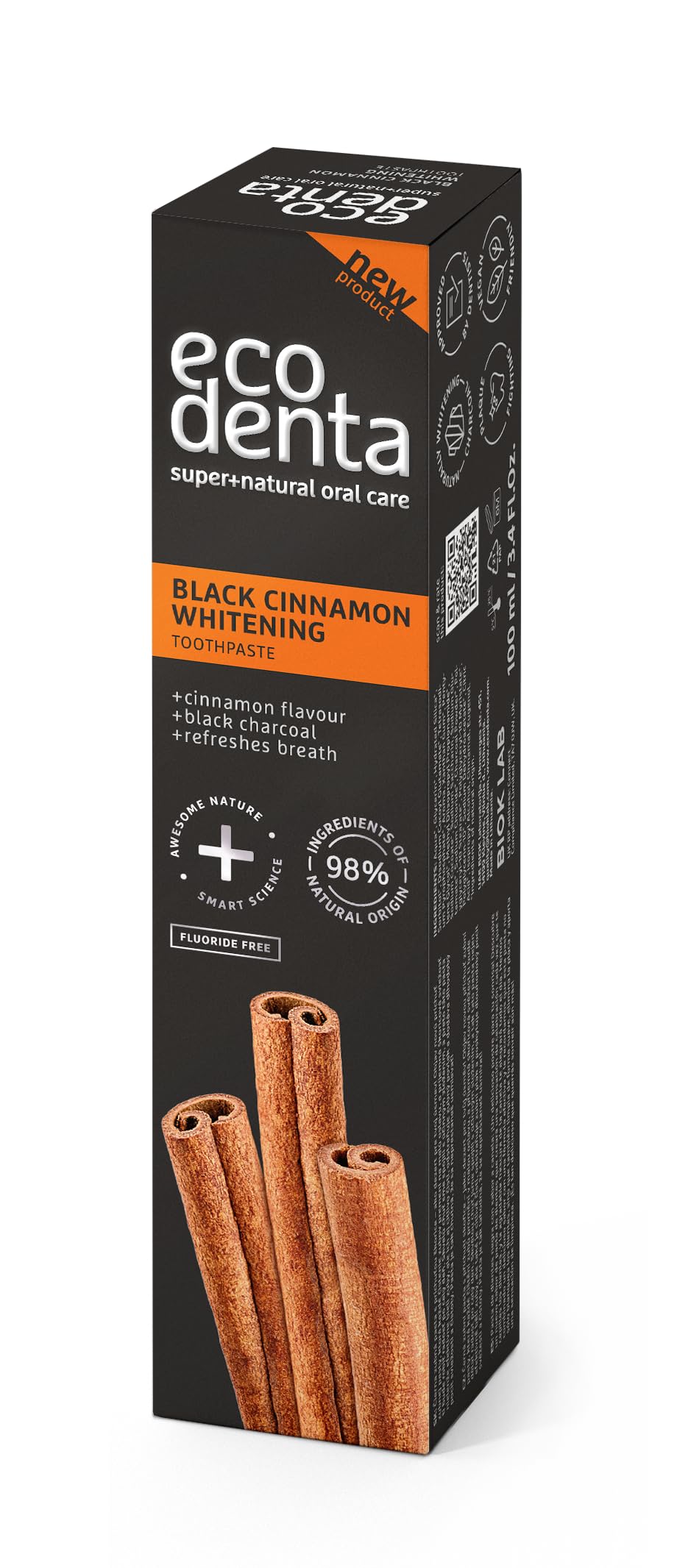 ECODENTA Dentifrice Blanchissant à la cannelle 100ml