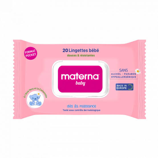 MATERNA lingette bebe rose 72 pcs