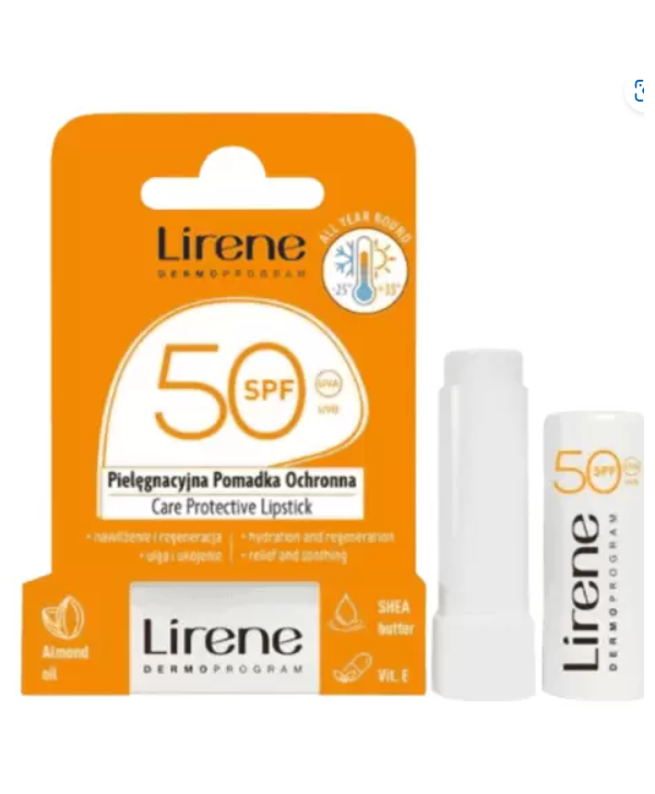 Lirene Baume à Lèvres Nourrissant SPF 50 - Hydratation et Protection