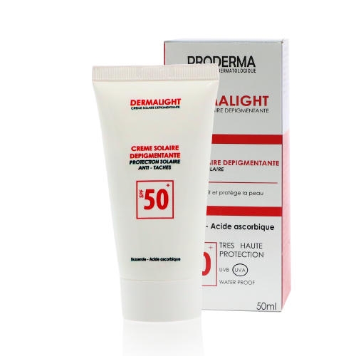 PRODERMA dermalight crème solaire dépigmentant antitaches spf 50+