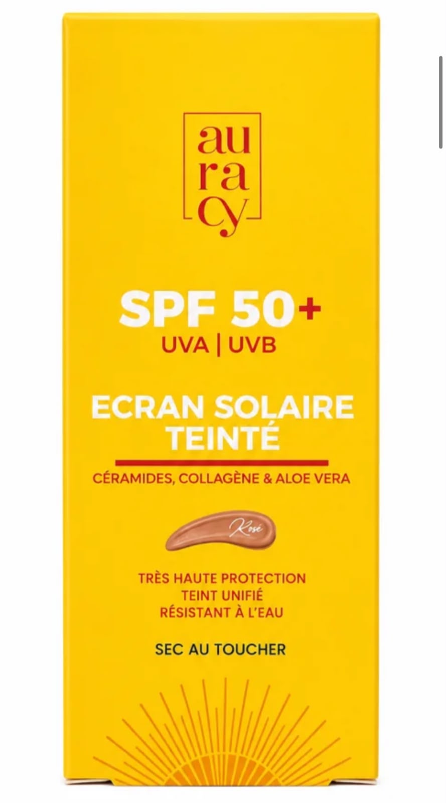 AURACY  Ecran Solaire Teinté SPF50+ Rose 50gr ***