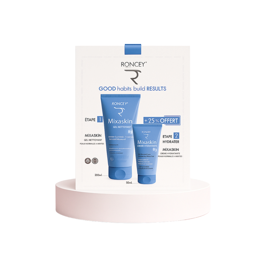 Roncey Coffret Octobre Rose Mixaskin Gel 200ml + Creme Hydratante 50ml (-25%)