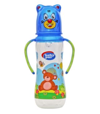 BABY PUR Biberon plastique avec anse ,250ml