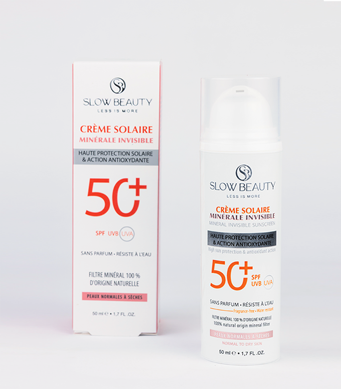 SLOW BEAUTY Crème solaire minérale SPF 50+ (Peaux normales à sèches)