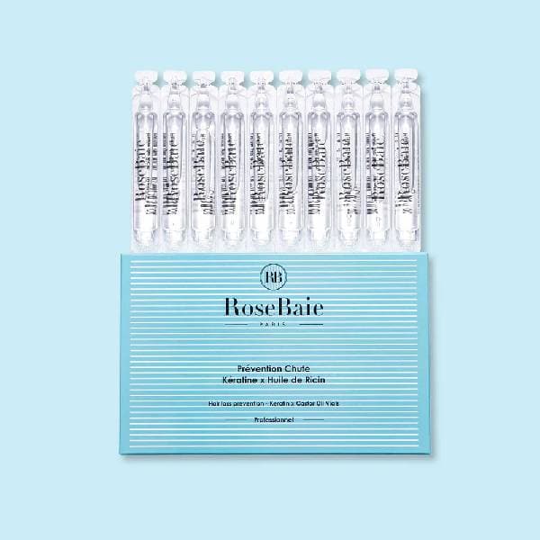 RoseBaie Ampoules Prévention Chute Kératine x huile de ricin