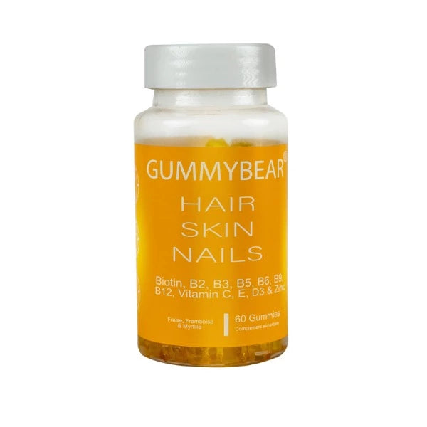 Gummy Bear Hair Skin Nails Vitamins 60 Gummies