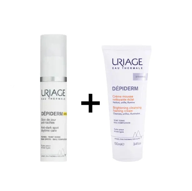 URIAGE DEPIDERM SOIN DE JOUR SPF50+ 30ML + CRÈME MOUSSE NETTOYANTE 100ML ANTI-TACHES