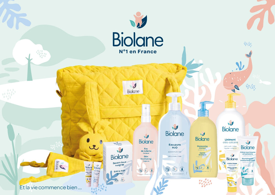 BIOLANE Sac Trousseau Bébé et Maman Jaune