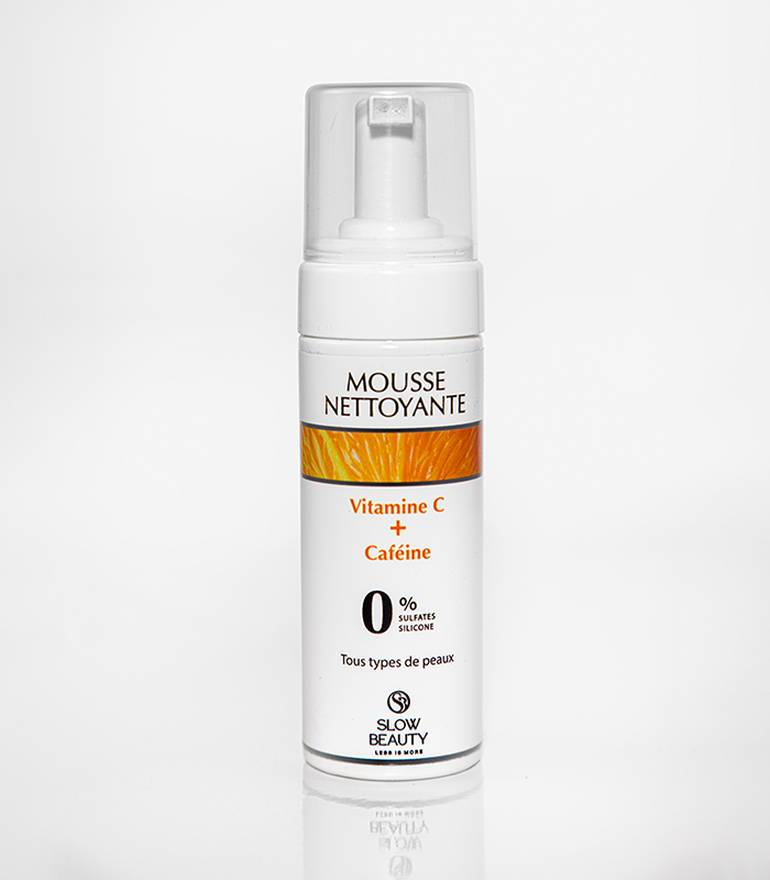 SLOW BEAUTY Mousse nettoyante Vitamine C et Caféine