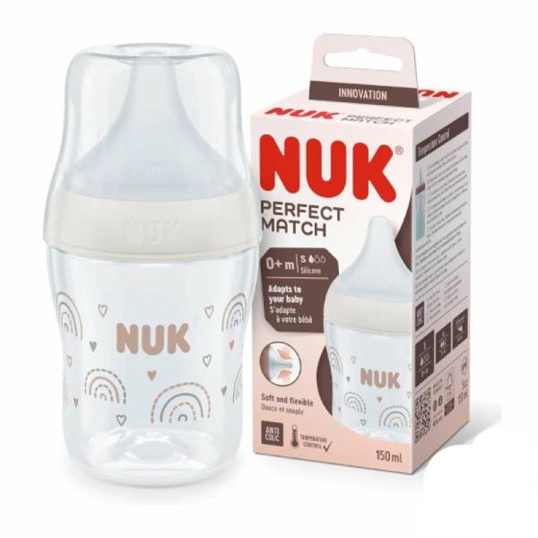 NUK PERFECT MATCH BIBERON EN SILICONE 0M+ S 150ML