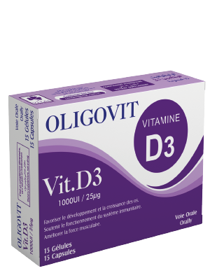 OLIGOVIT VITAMINE D3 1000UI/15 gelules