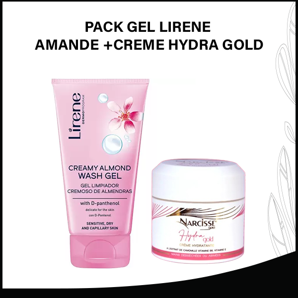 PACK GEL LIRENE AMANDE +CREME HYDRA GOLD