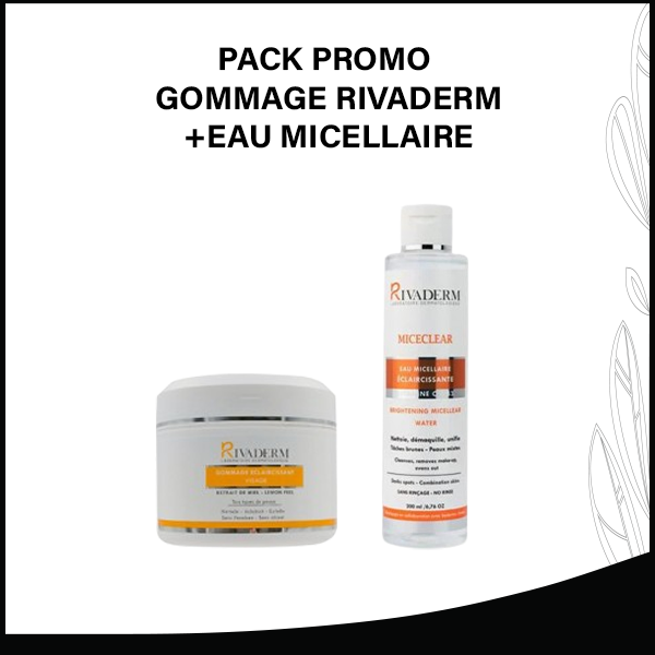 PACK PROMO GOMMAGE RIVADERM+EAU MICELLAIRE