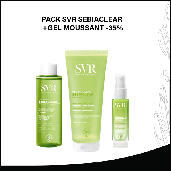 PACK SVR SEBIACLEAR +GEL MOUSSANT -35%