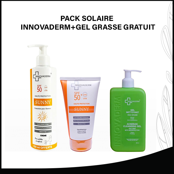 PACK SOLAIRE INNOVADERM+GEL GRASSE GRATUIT