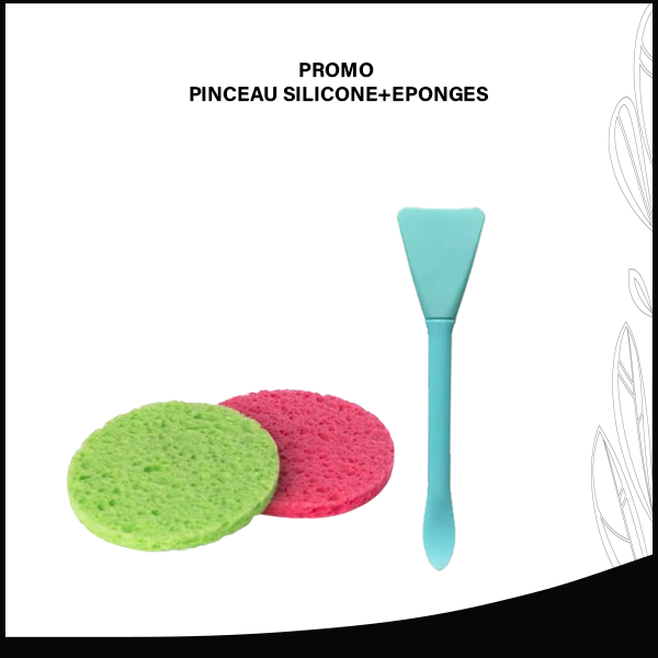 PACK PROMO PINCEAU SILICONE+EPONGES