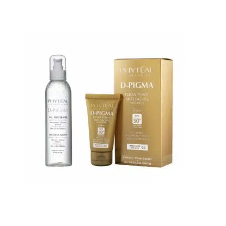 PHYTEAL DPIGMA ECRAN BEIGE ROSE 02 SPF50+ 50ML + DPIGMA EAU MICELLAIRE A L’ALOE VERA 150ML OFFERTE