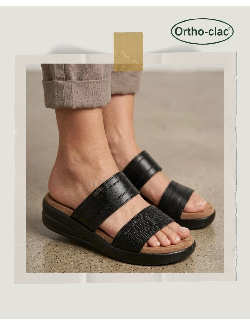 ORTHO- CLAQ - SABOTS ANATOMIQUE  FEMMES AN-1-NOIR