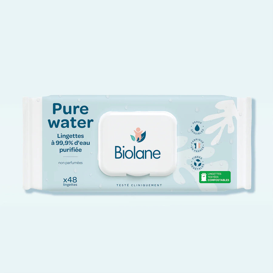 Biolane Lingettes Pure Water 48pcs