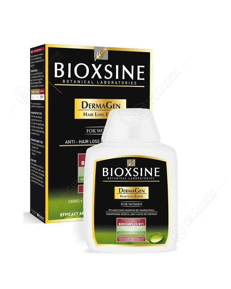 BIOXSINE FEMINA SHAMPOING ANTI-CHUTE CHEVEUX SECS-NORMAUX, 300ml NOIR