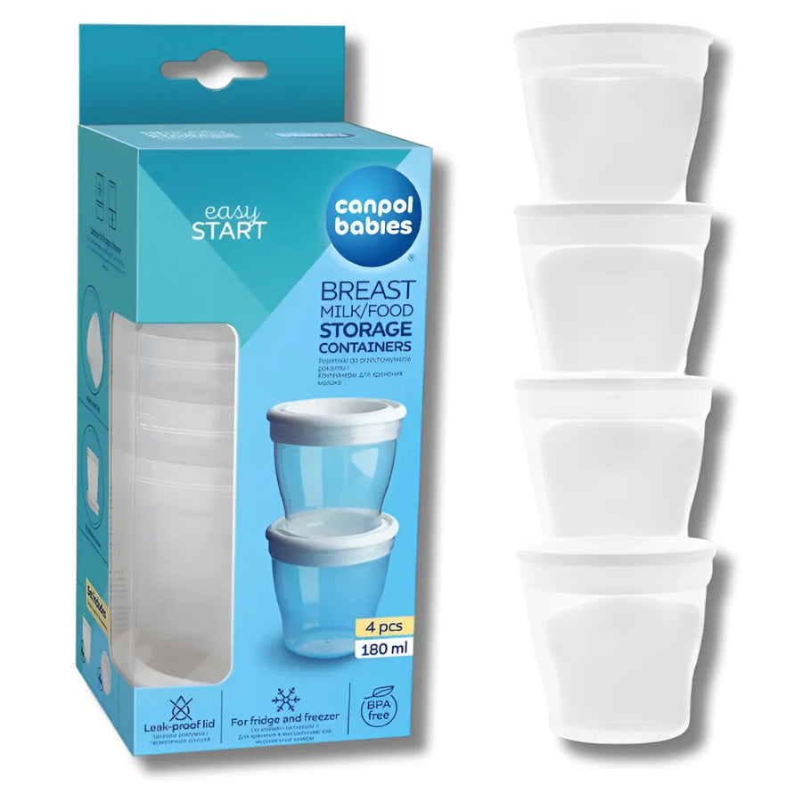 CANPOL BABIES - LOT DE 4 POTS DE CONSERVATION 180ML