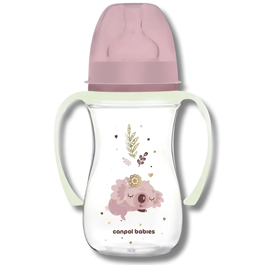 CANPOL BABIES - BIBERON ANTICOLIQUE COL LARGE SLEEPY KOALA PINK +3MOIS 240ML