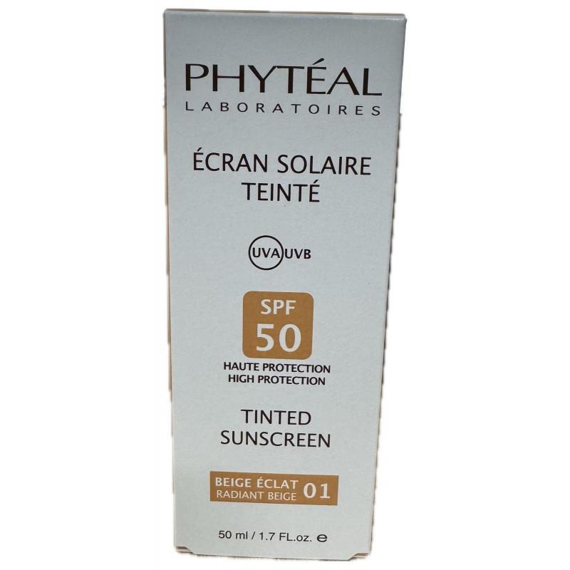 PHYTEAL ECRAN SOLAIRE TEINTE BEIGE ECLAT SPF50+