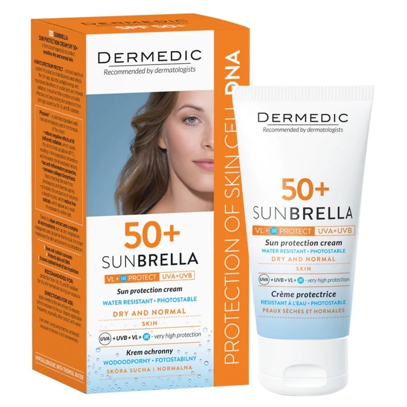 DERMEDIC SUNBRELLA ECRAN SPF50+ PEAUX NORMALES A SECHES 40ML