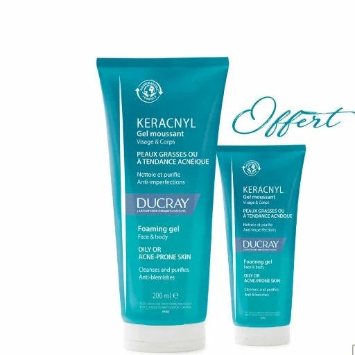 DUCRAY KERACNYL GEL MOUSSANT 200ML + GEL 40ML OFFERT