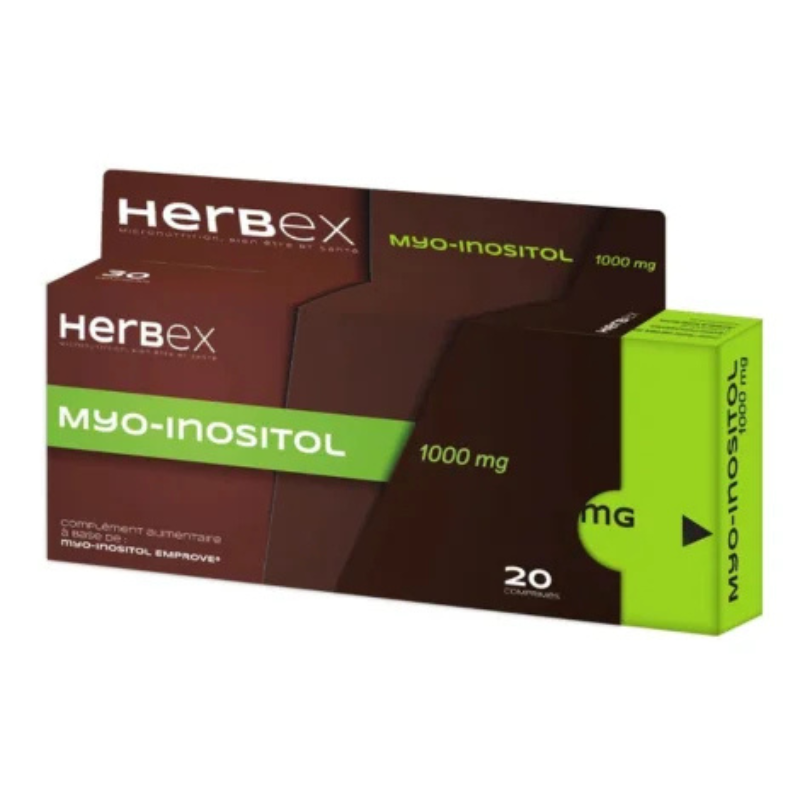 HERBEX MYO INOSITOL 1000MG BT 20 CP
