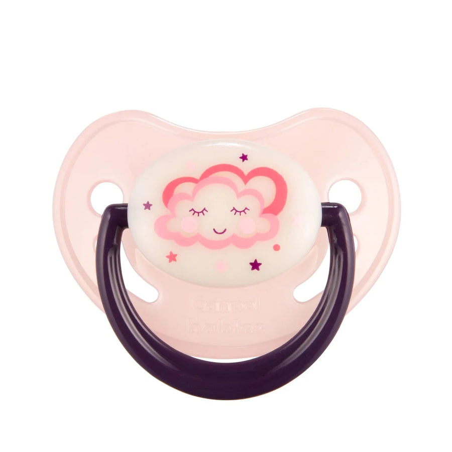 CANPOL BABIES SUCETTE ORTHODONTIQUE SILICONE 0-6M NIGHT DREAMS  ROSE