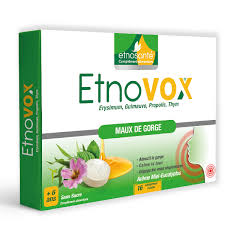 ETNOVOX MAUX DE GORGE MIEL EUCALYPTUS 16 COMPRIMES