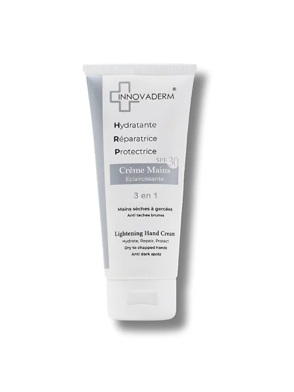 Innovaderm crème mains Eclaircissante 3en1 Hydratante ,Réparatrice ,Protectrice 100ml