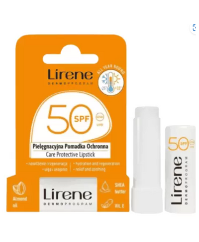Lirene Baume à Lèvres Nourrissant SPF 50 - Hydratation et Protection