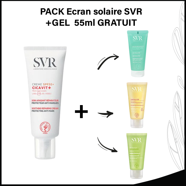 Cicavit+ crème SPF50+ soin apaisant réparateur, protecteur anti-marque SVR - tube de 40 ml