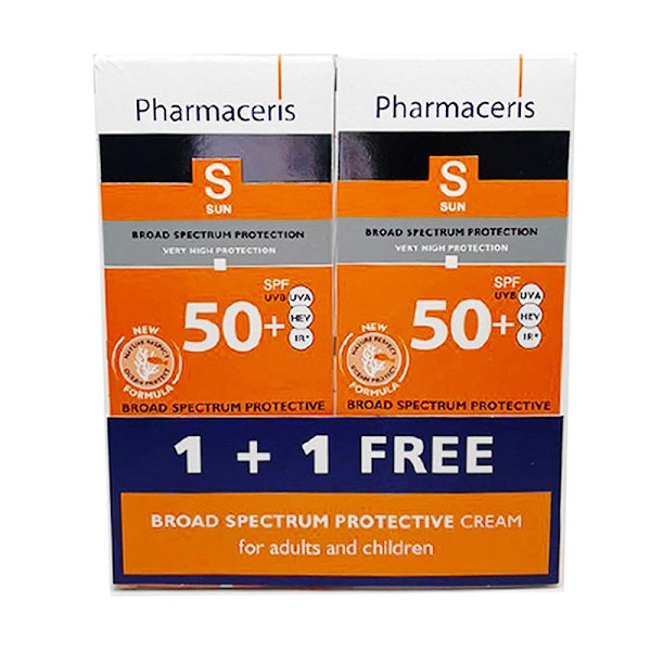 PHARMACERIS pack S spectrum-protect creme haute protection SPF50+ 50ml*2