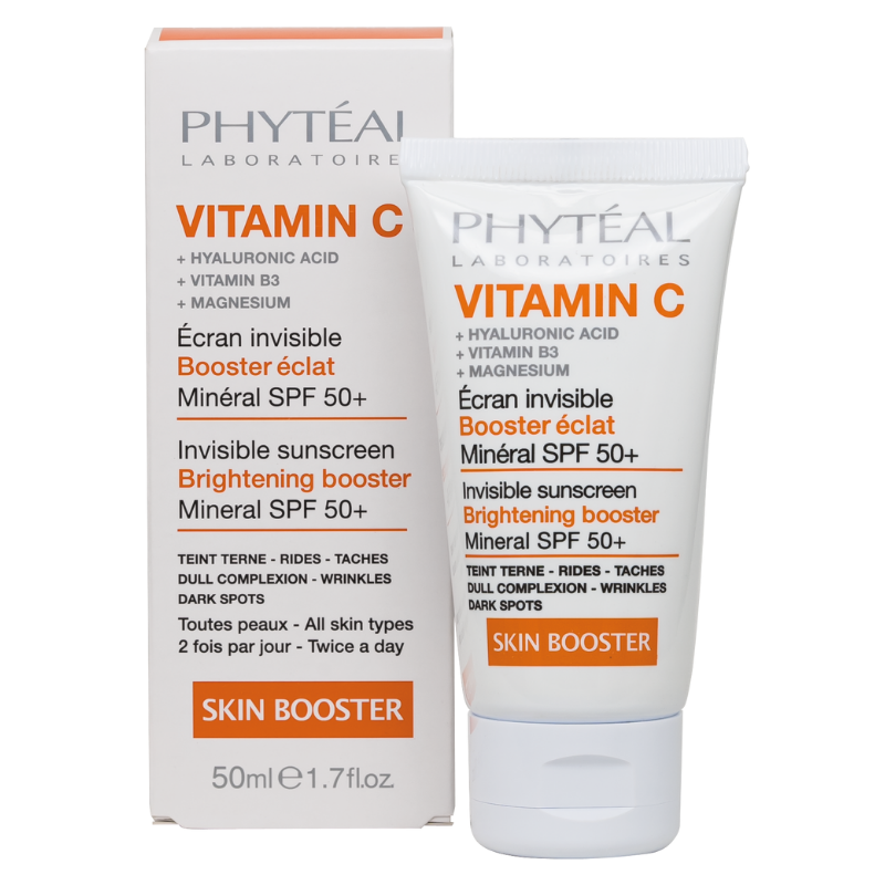 PHYTEAL VITAMINE C ECRAN INVISIBLE SPF 50+ 100% MINERAL 50 ML - LikEnti