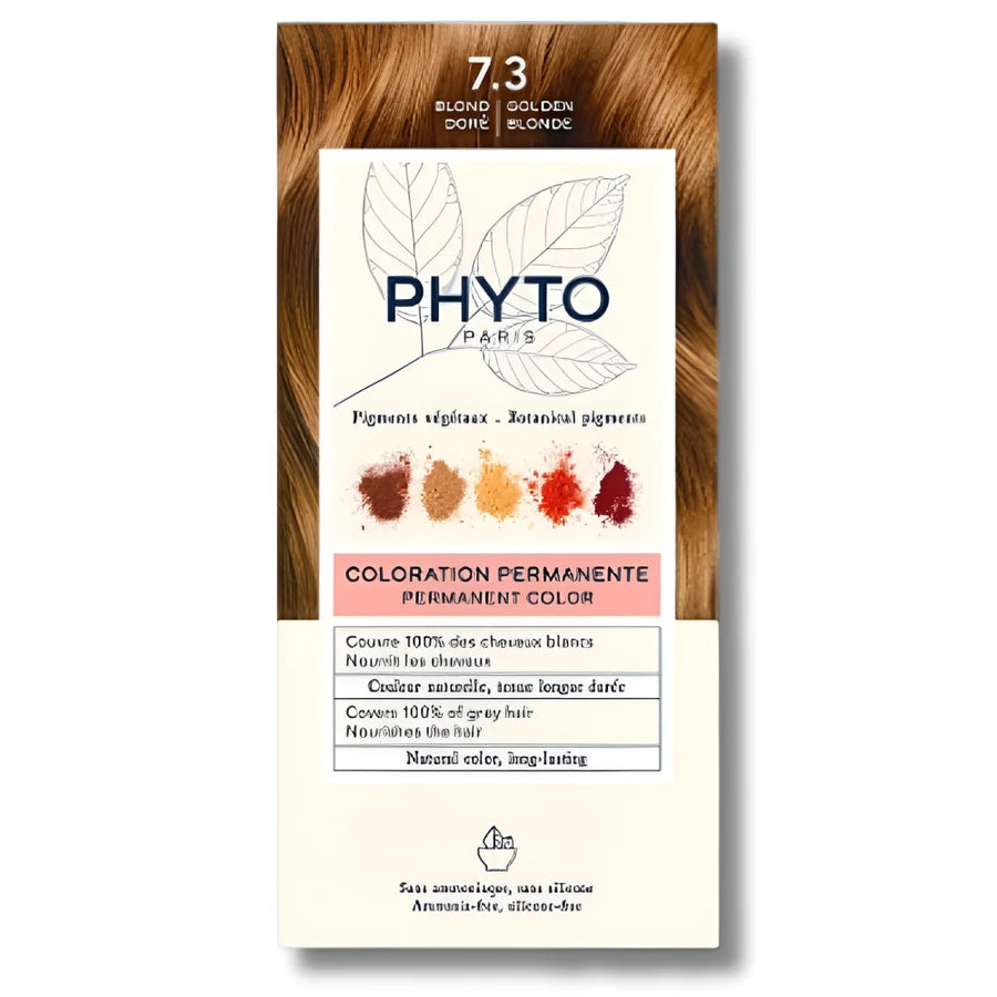 PHYTO PHYTOCOLOR - COLORATION PERMANENTE BLOND DORE 7.3