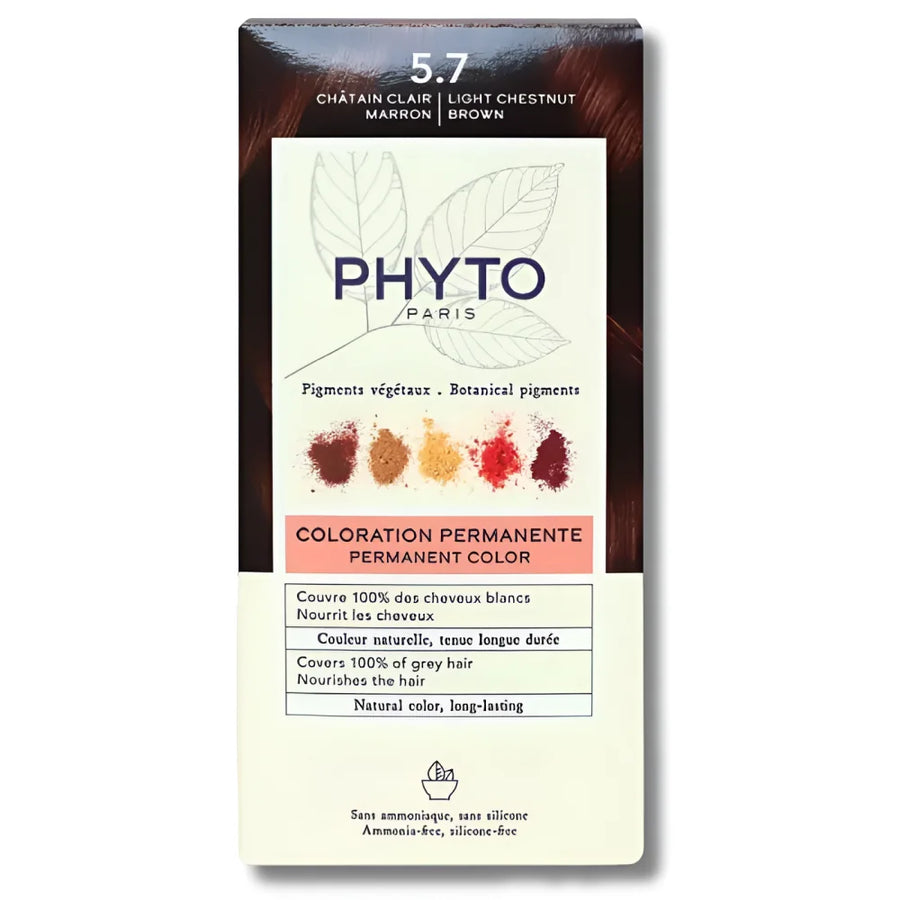PHYTO PHYTOCOLOR - COLORATION PERMANENTE CHATAIN CLAIR MARRON 5.7