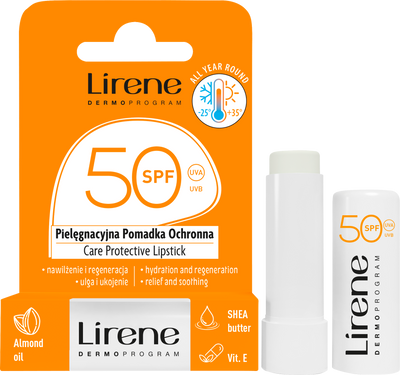 Lirene Baume à Lèvres Nourrissant SPF 50 - Hydratation et Protection