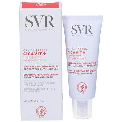 Cicavit+ crème SPF50+ soin apaisant réparateur, protecteur anti-marque SVR - tube de 40 ml