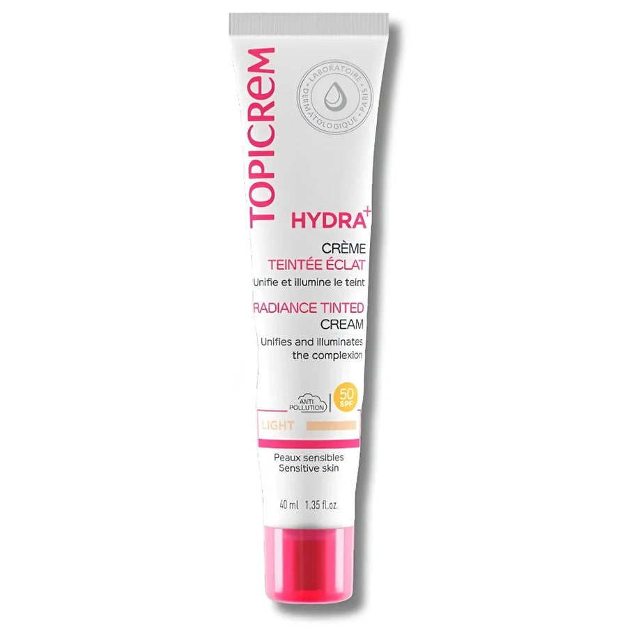 TOPICREM HYDRA+ - CREME TEINTEE ECLAT LIGHT SPF50 40ML