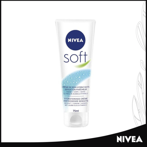 Nivea - crème en tube soft visage corps & mains - 75ml