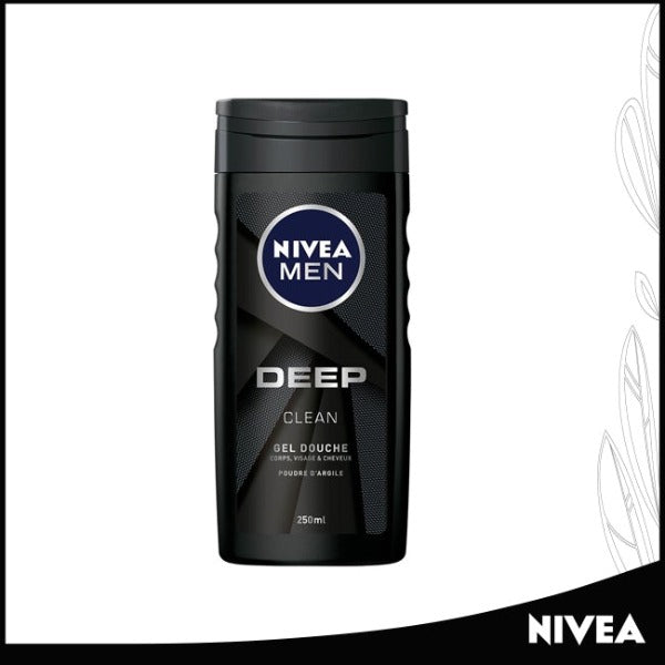 Nivea - gel douche homme 3 en 1 - deep clean- 250 ml
